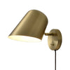 Bedroom Wall Sconces - Culver Plug-in Wall Sconce – Brushed Brass Wall Sconce NOVA of California