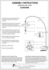 Roswell 1 Light Arc - Floor Lamp Floor Lamp NOVA of California