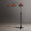 Natural Mica 3 Light Arc Floor Lamp – Espresso Wood Floor Lamp NOVA of California