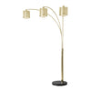 Marilyn 3 Light Arc Floor Lamp Floor Lamp NOVA of California Weathered Brass