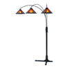 Natural Mica 3 Light Arc Floor Lamp – Espresso Wood Floor Lamp NOVA of California