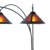 Natural Mica 3 Light Arc Floor Lamp – Espresso Wood Floor Lamp NOVA of California