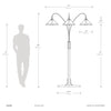 Natural Mica 3 Light Arc Floor Lamp – Espresso Wood Floor Lamp NOVA of California