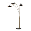 Rancho Mirage 3 Light Arc 84″, Weathered Brass - Floor Lamp Floor Lamp NOVA of California