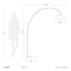 Roswell 1 Light Arc - Floor Lamp Floor Lamp NOVA of California