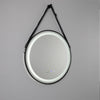 Sines Black Circular LED Bathroom Mirror – 60cm