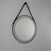 Sines Black Circular LED Bathroom Mirror – 60cm
