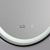 Sines Black Circular LED Bathroom Mirror – 60cm