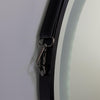 Sines Black Circular LED Bathroom Mirror – 60cm