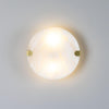Dundee Circular Alabaster Wall Light Sconce Stembulbs