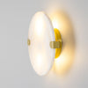 Dundee Circular Alabaster Wall Light Sconce Stembulbs