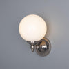 Cloghan Modern Globe Wall Light Wall Light Stembulbs Antique Silver