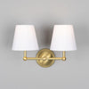 Busan Modern Brass Double Wall Light Sconce Mullan Lighting