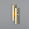 Royce Modern Reeded Double Wall Light Wall Sconce Mullan Lighting