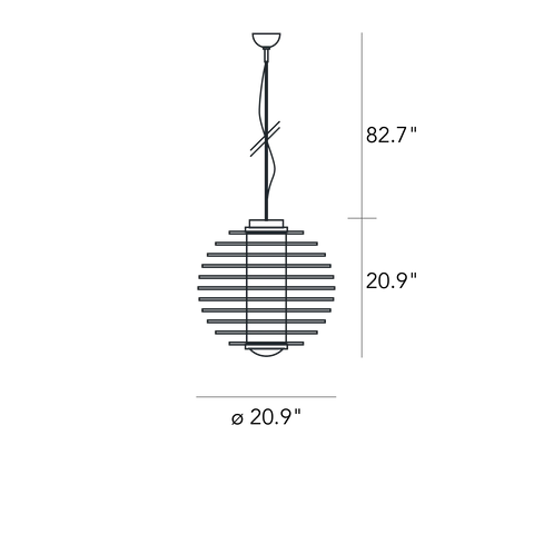 Round Suspension Lamps Pendant FontanaArte   