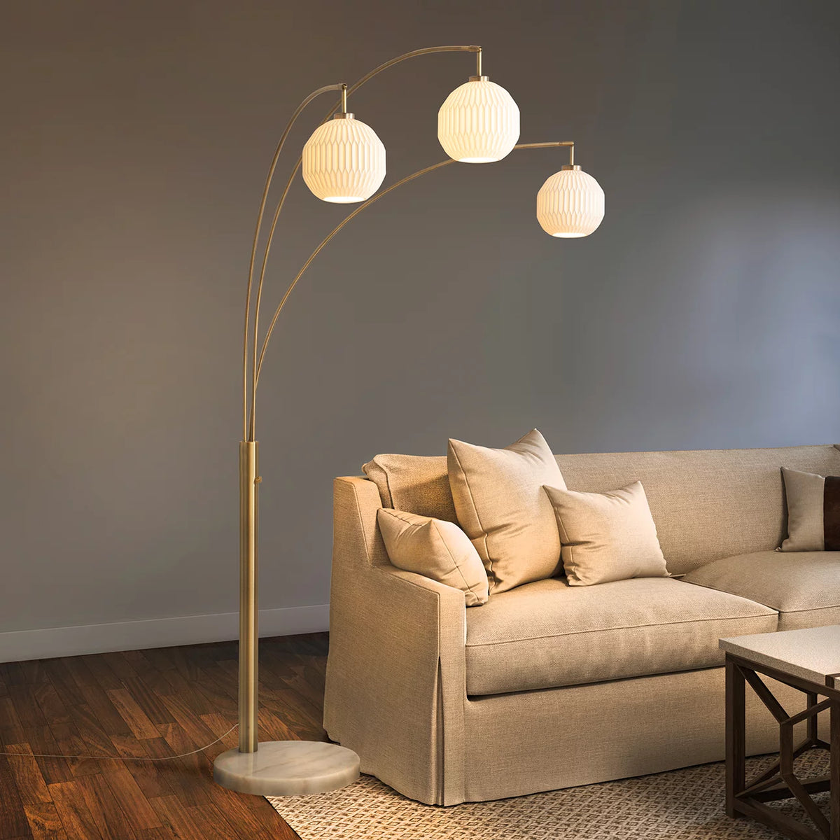 Moraga 3 Light Arc Floor Lamp Floor Lamp NOVA of California   