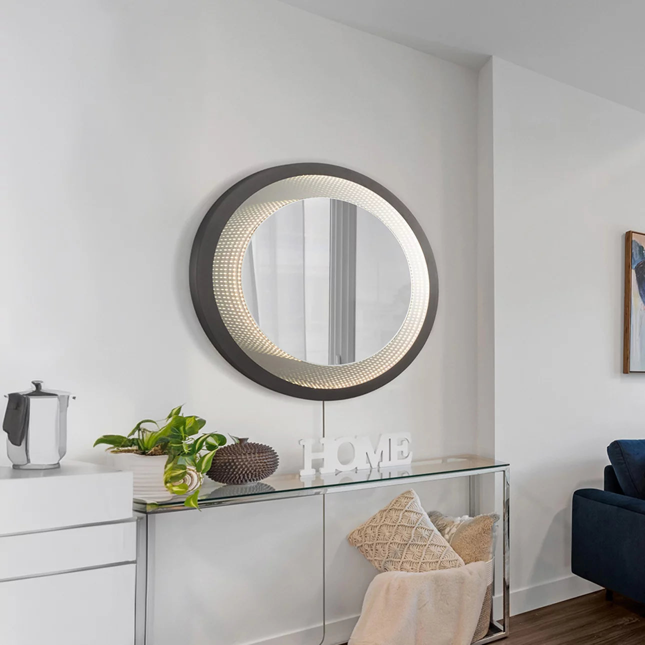 Starfall Vanishing infinity LED Round –  Wall Mirror Wall Mirror NOVA of California   