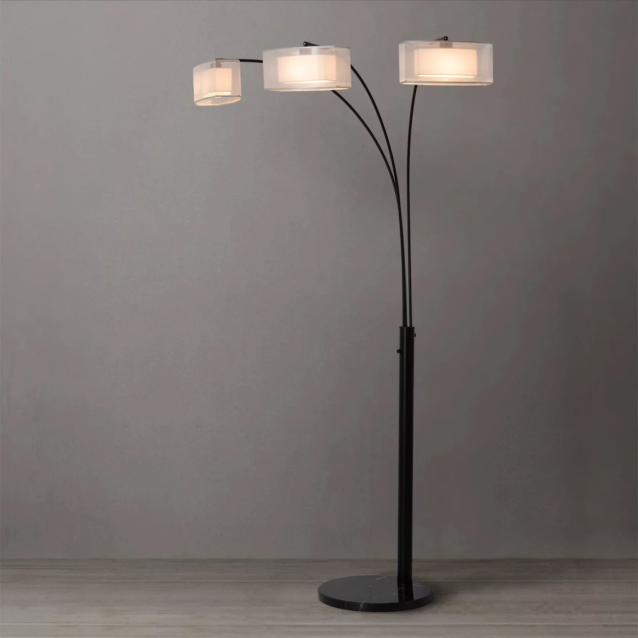 Amarillo 3 Light Arc Floor Lamp Floor Lamp NOVA of California   