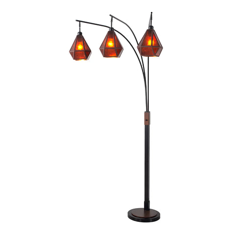 Artifact Natural Mica 3 Light Arc Floor Lamp Floor Lamp NOVA of California   