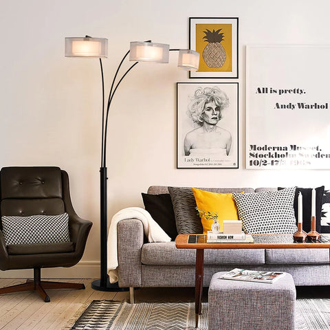 Amarillo 3 Light Arc Floor Lamp Floor Lamp NOVA of California   