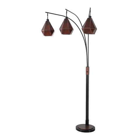 Artifact Natural Mica 3 Light Arc Floor Lamp Floor Lamp NOVA of California   