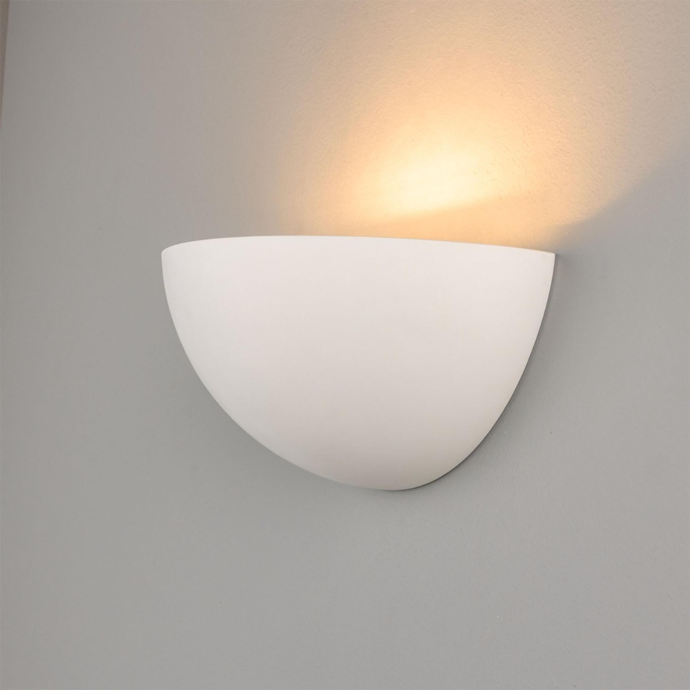 Bonn Half Dome Plaster Wall Light 28cm IP20