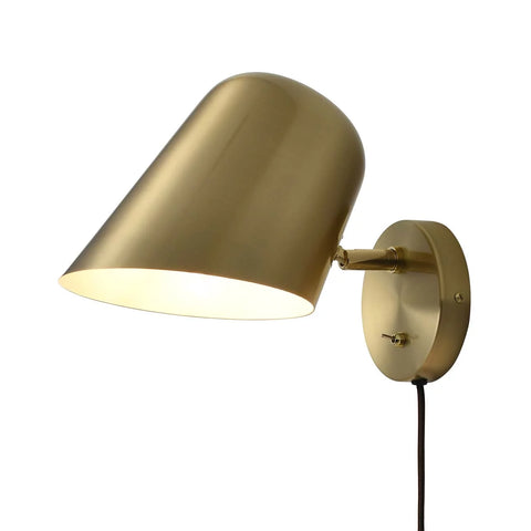 Bedroom Wall Sconces - Culver Plug-in Wall Sconce – Brushed Brass Wall Sconce NOVA of California   