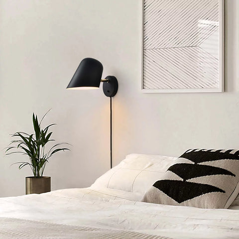 Culver Plug-in Wall Sconce - Matte Black Wall Sconce NOVA of California   