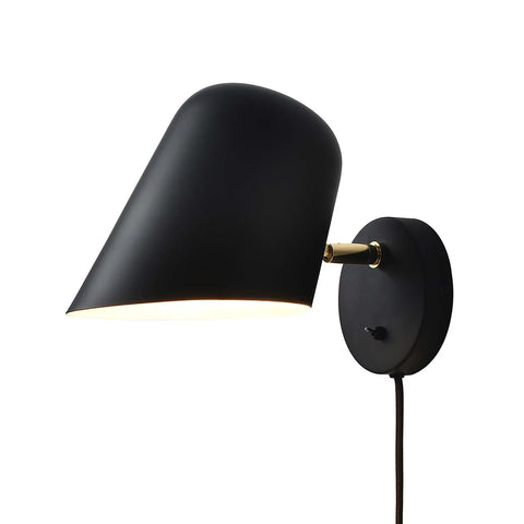 Culver Plug-in Wall Sconce - Matte Black Wall Sconce NOVA of California   