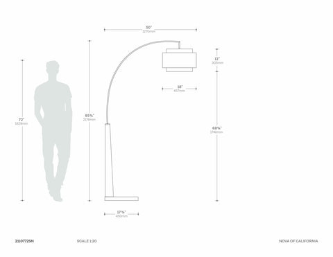 Coronado Arc - Floor Lamp Floor Lamp NOVA of California   