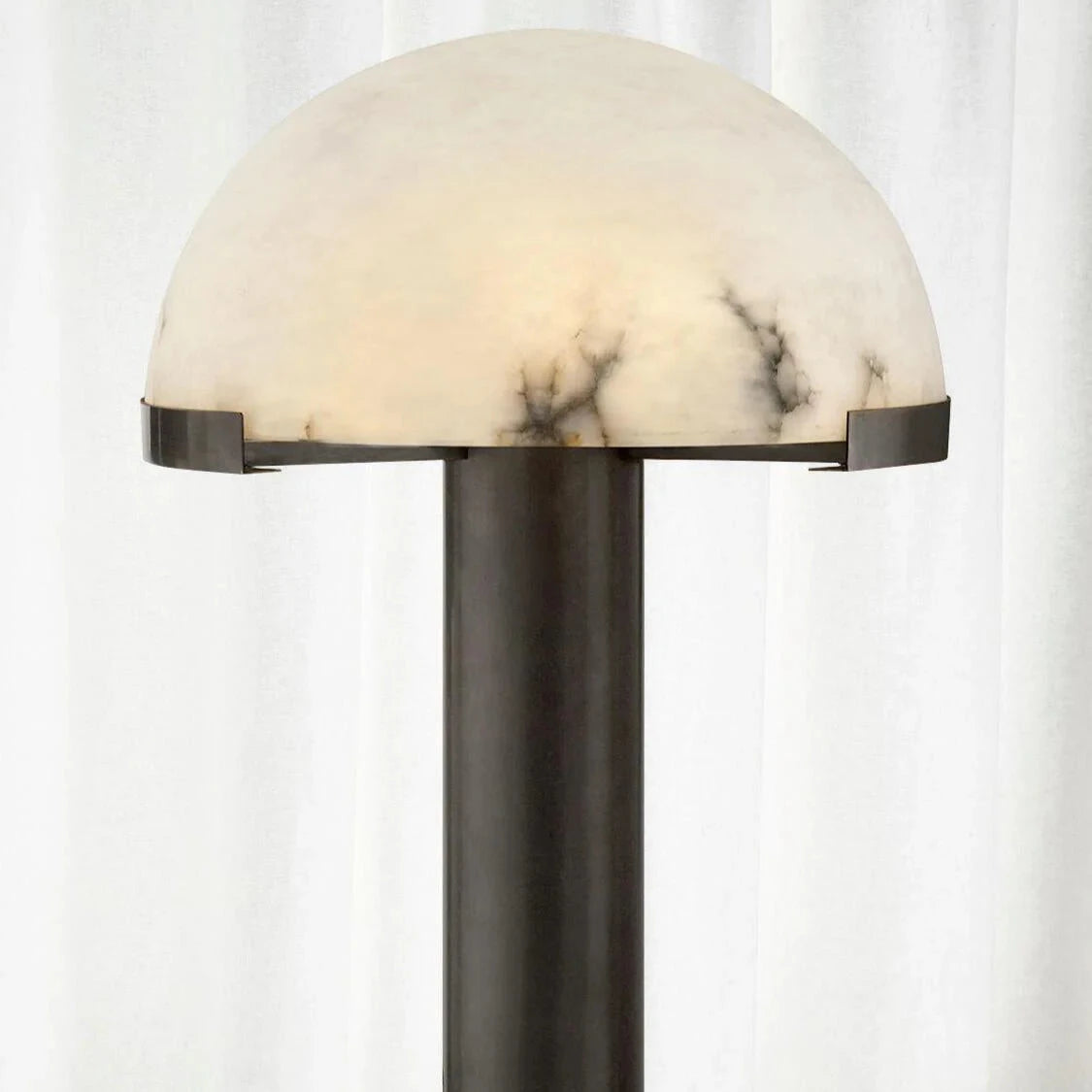Elegance Alabaster Table Lamp Table Lamps Vakker Black & White Alabaster  