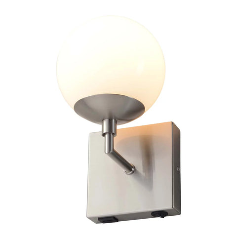 Bedroom Wall Sconces - Globe 10”, Plug-in with Rocker Switch - Wall Sconce Wall Sconce NOVA of California   