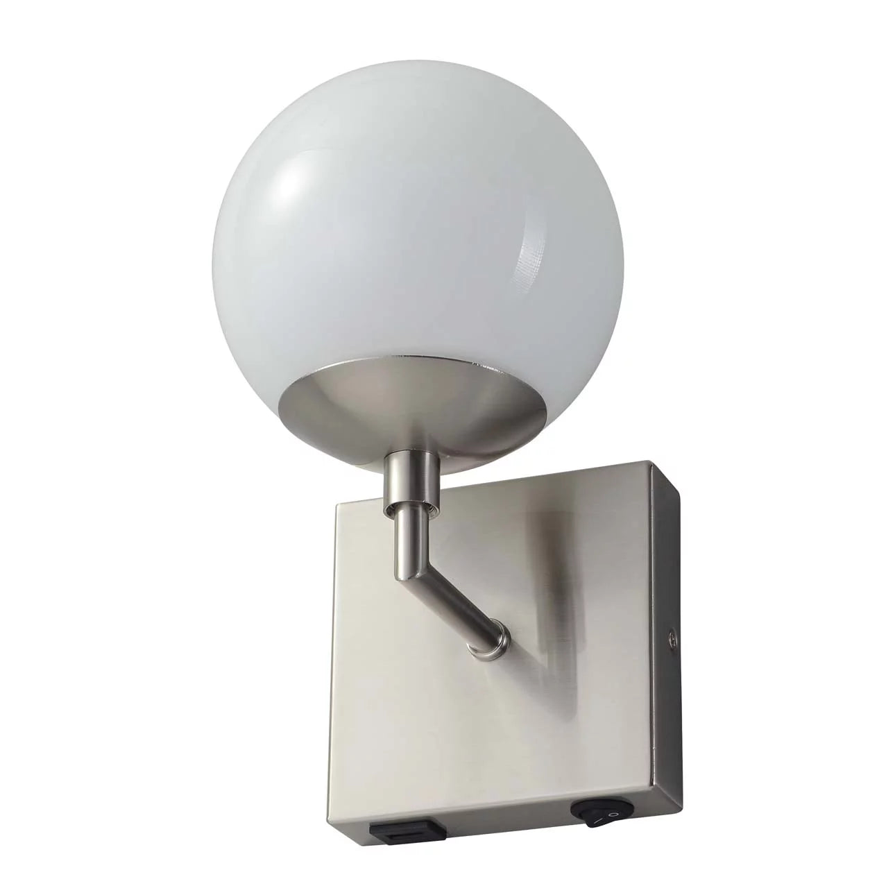 Bedroom Wall Sconces - Globe 10”, Plug-in with Rocker Switch - Wall Sconce Wall Sconce NOVA of California   