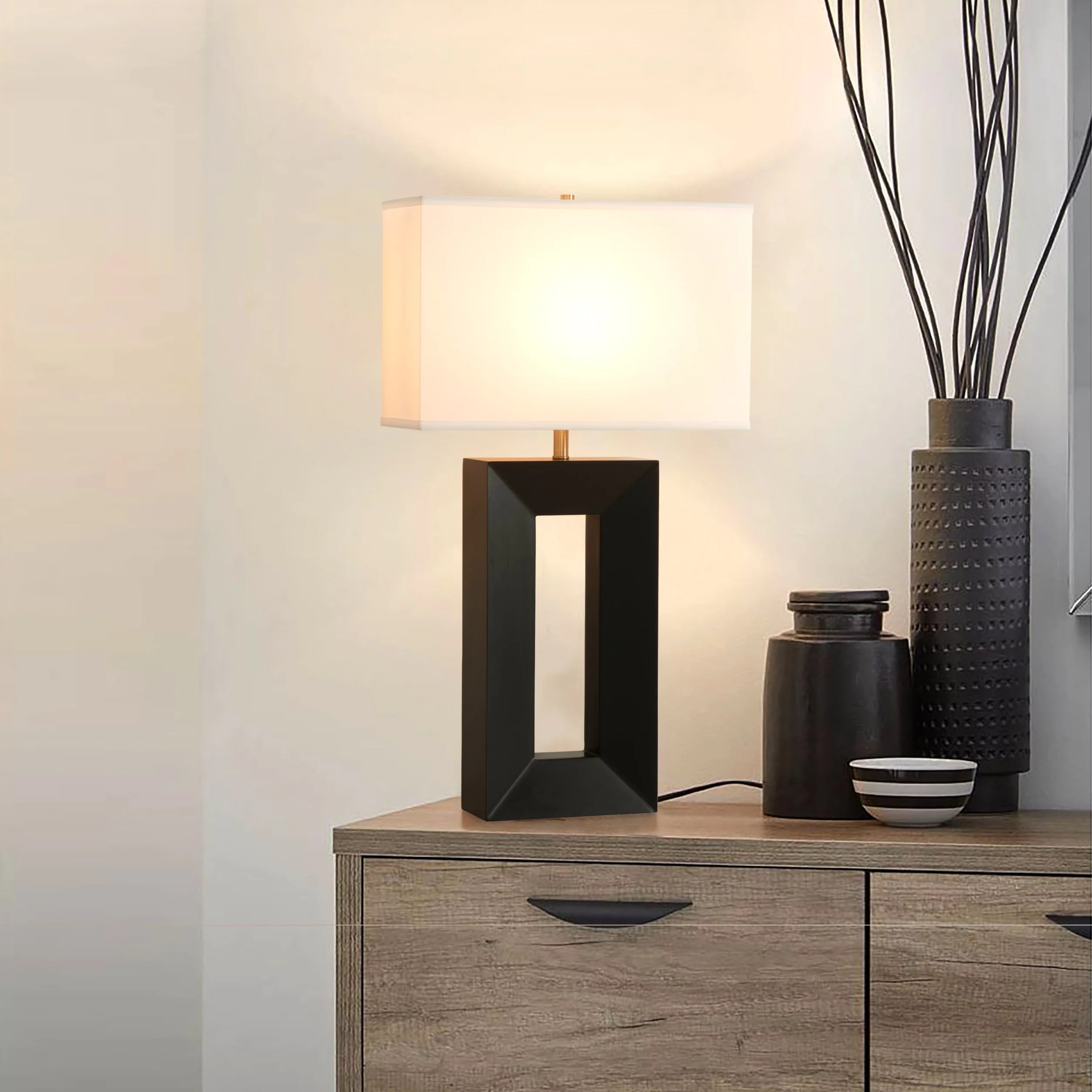 Julie Standing - Table Lamp Table Lamps NOVA of California Ebony  