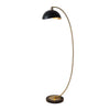 Luna Bella Chairside Arc Floor Lamp – Weathered Brass Floor Lamp NOVA of California Matte Black  
