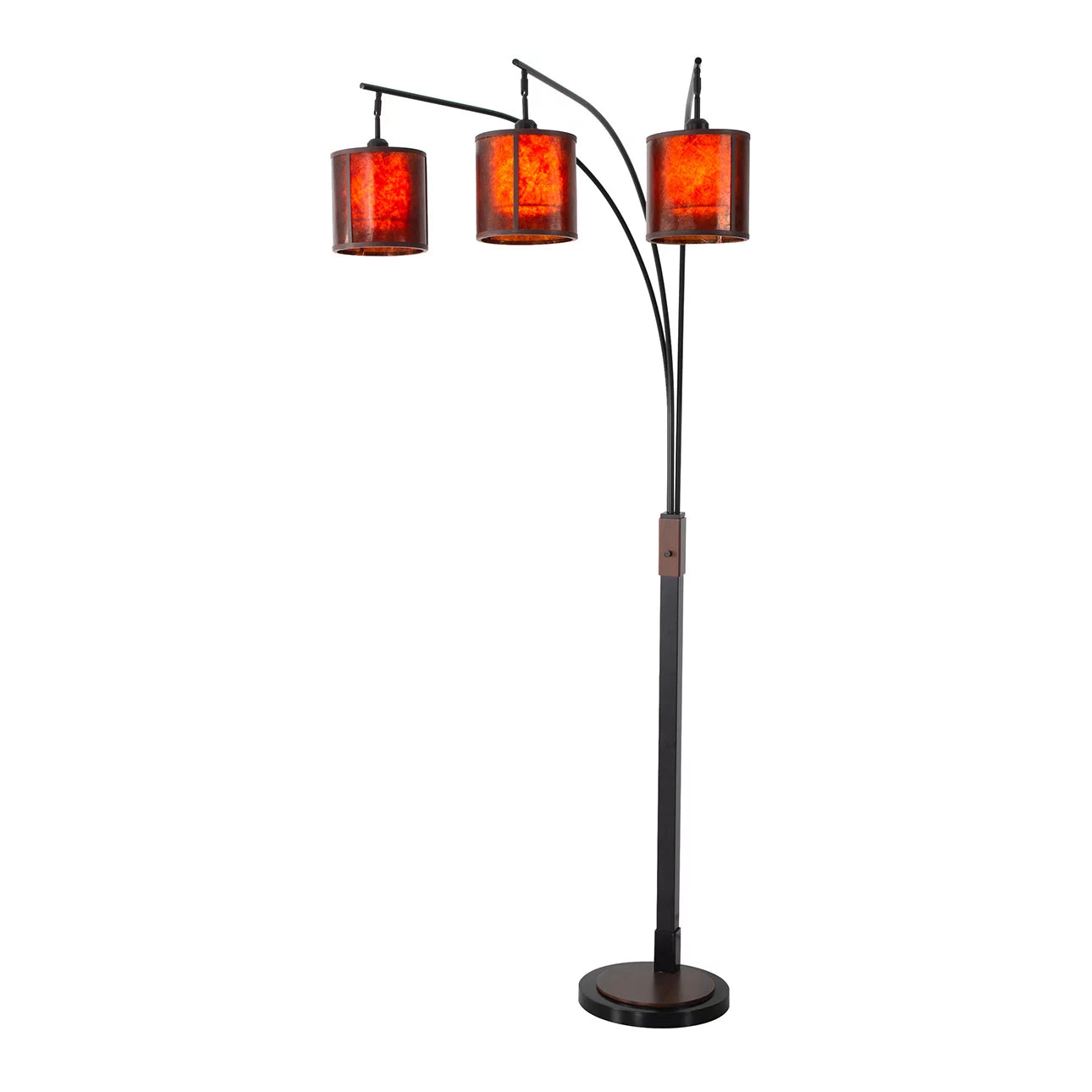 Layers Natural Mica 3 Light Arc - Floor Lamp Floor Lamp NOVA of California   