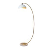 Luna Bella Chairside Arc Floor Lamp – Weathered Brass Floor Lamp NOVA of California Matte White  
