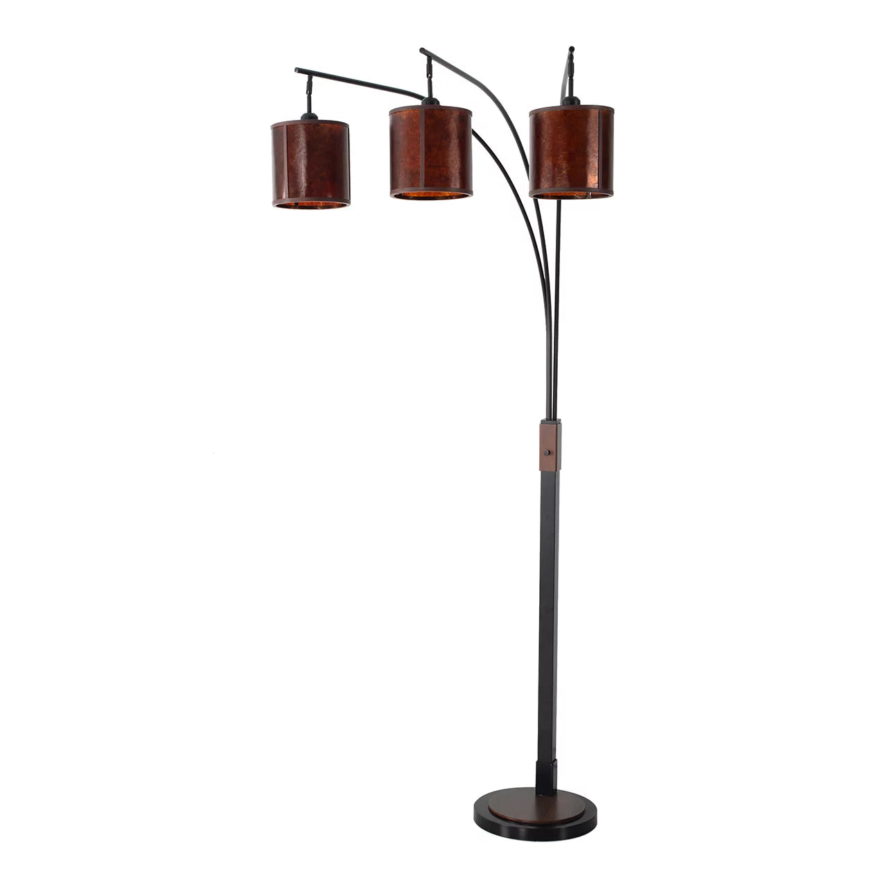 Layers Natural Mica 3 Light Arc - Floor Lamp Floor Lamp NOVA of California   