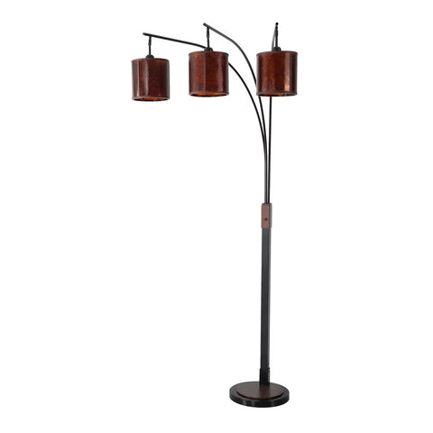 Layers Natural Mica 3 Light Arc - Floor Lamp Floor Lamp NOVA of California   