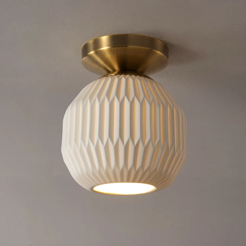 Moraga Bone Porcelain - Semi Flush Mount Flushmount NOVA of California   