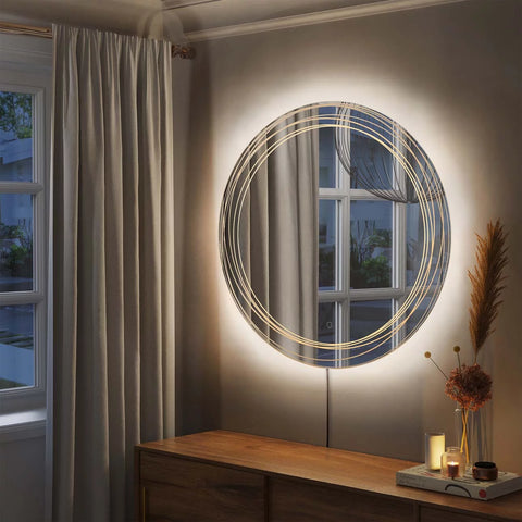 Round Backlit LED - Wall Mirror Wall Mirror NOVA of California   