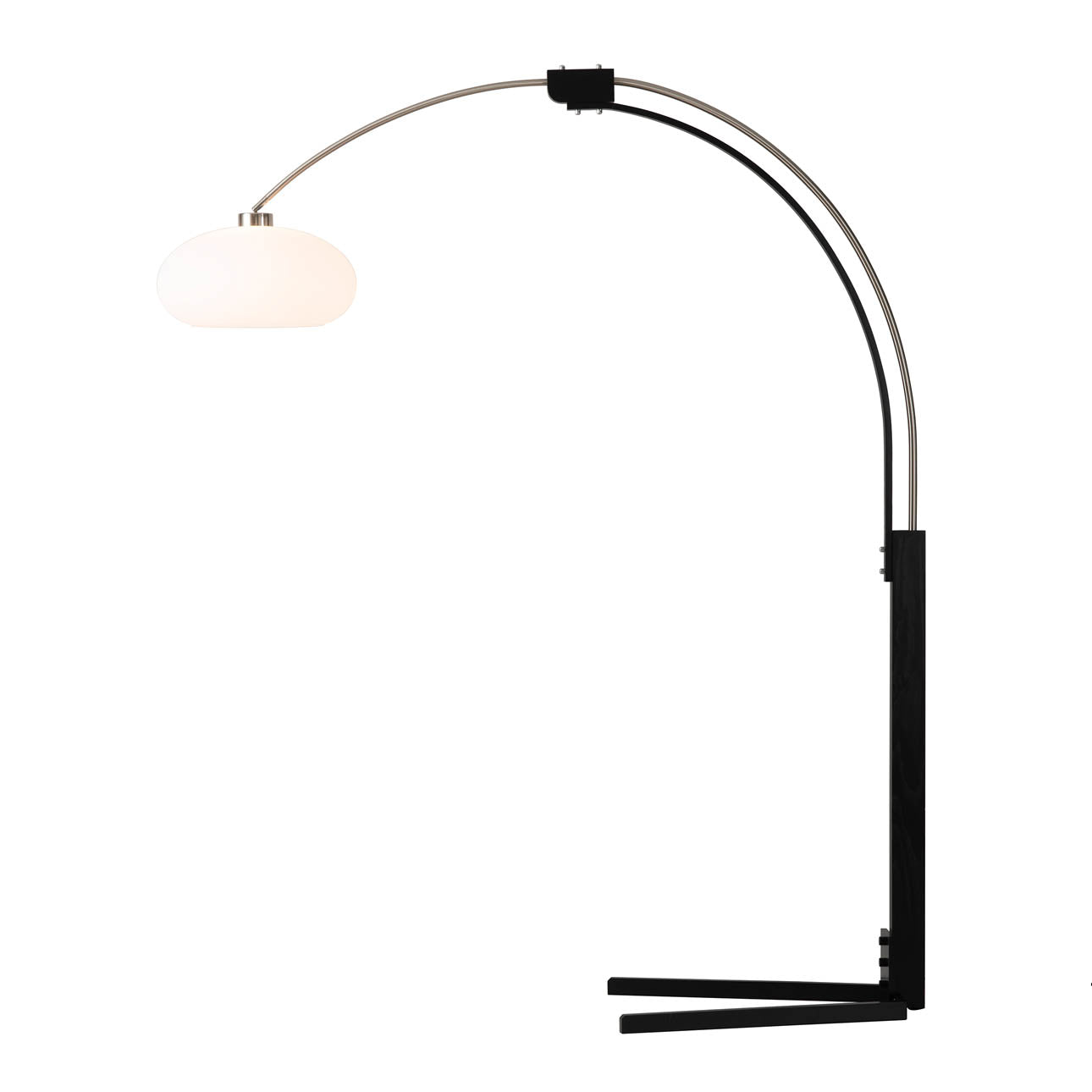 Morelli Arc Floor Lamp Floor Lamp NOVA of California Satin Nickel  