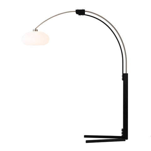 Morelli Arc Floor Lamp Floor Lamp NOVA of California Satin Nickel  