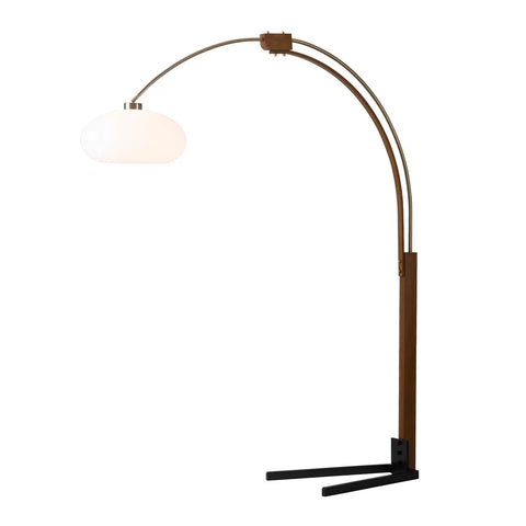 Morelli Arc Floor Lamp Floor Lamp NOVA of California Weathered Brass  
