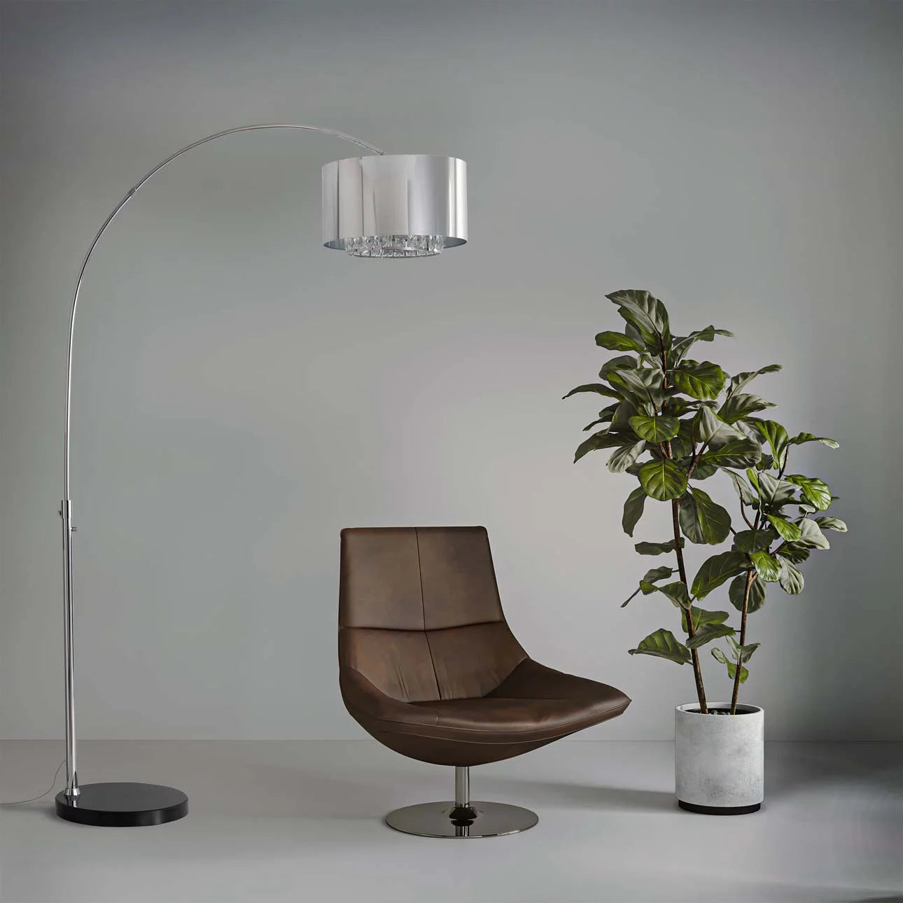 Marilyn 1 Light Arc Floor Lamp Floor Lamp NOVA of California   