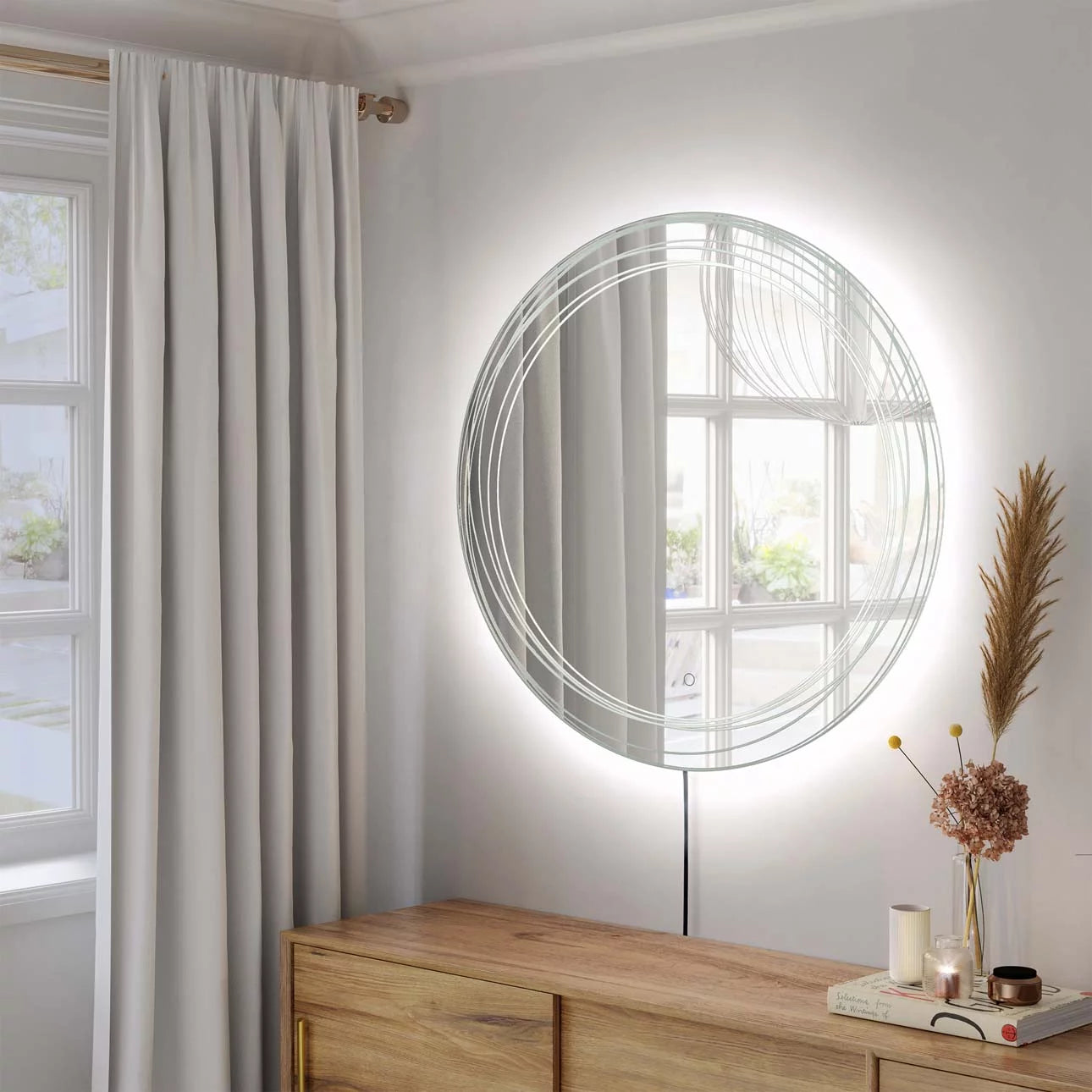 Round Backlit LED - Wall Mirror Wall Mirror NOVA of California   