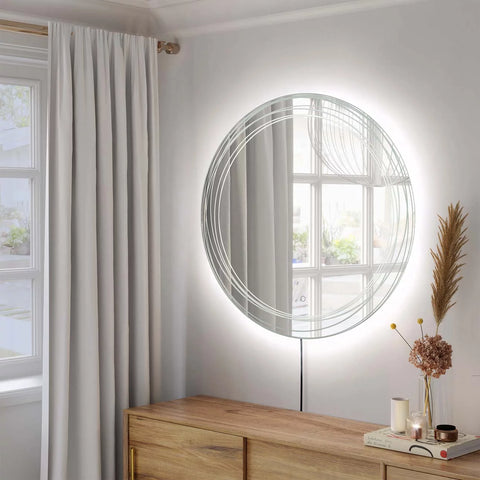 Round Backlit LED - Wall Mirror Wall Mirror NOVA of California   