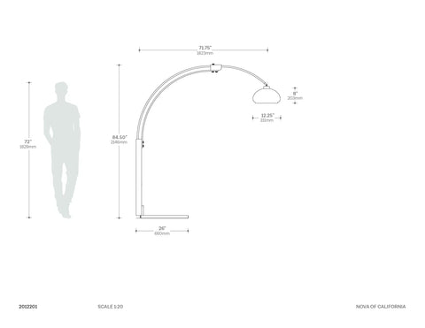 Morelli Arc Floor Lamp Floor Lamp NOVA of California   
