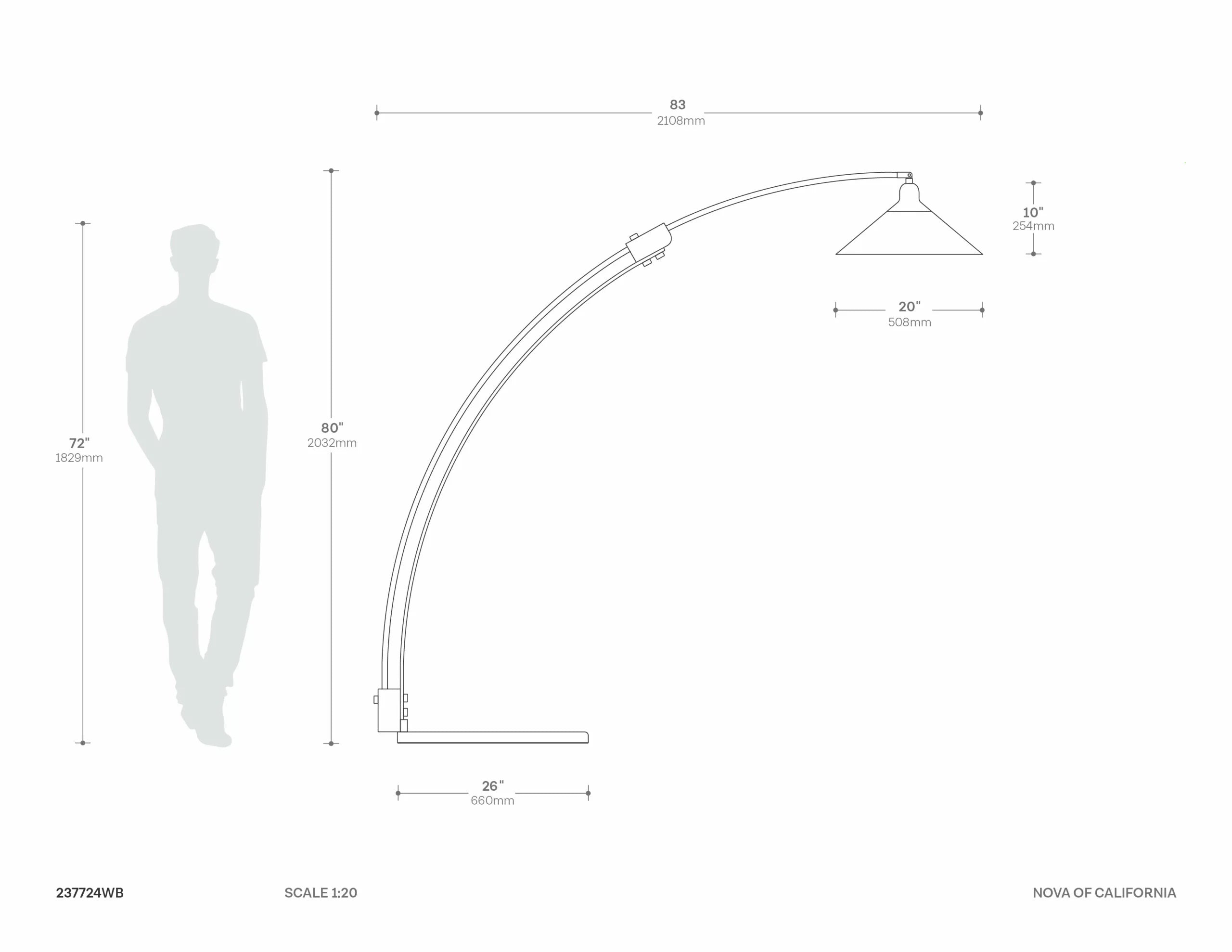 Melmar Arc - Floor Lamp Floor Lamp NOVA of California   