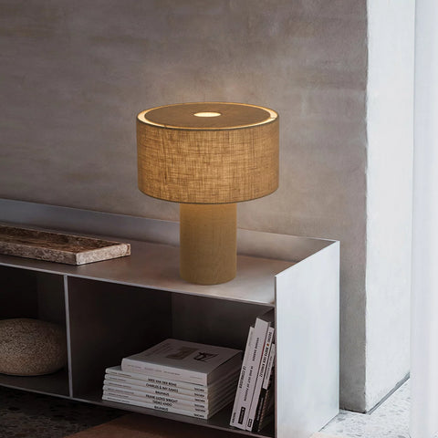 Moonlight Woven Burlap - Table Lamp Table Lamps NOVA of California   